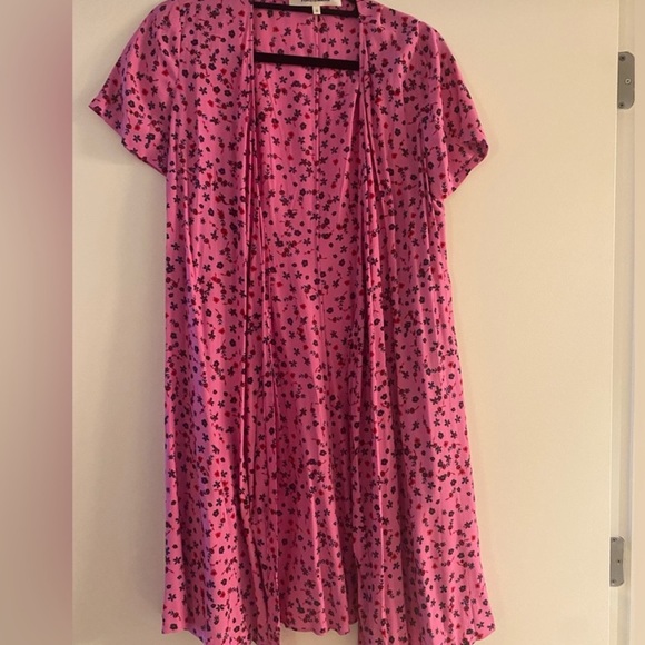 Diane Von Furstenberg Saville Floral Pink Lemonade Wrap Dress - Picture 3 of 6
